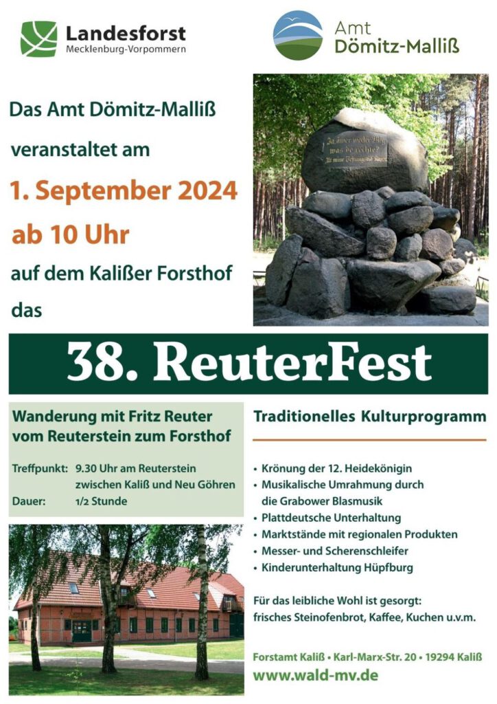 38. ReuterFest am 01.09.2024 ab 10:00 Uhr